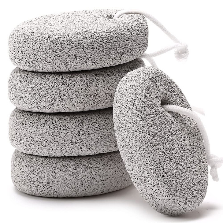 Natural Foot Pumice Stone for Feet, Borogo 5-Pack Lava Pedicure Tools Hard Skin Callus Remover for Feet and Hands - Natural Foot File Exfoliation to