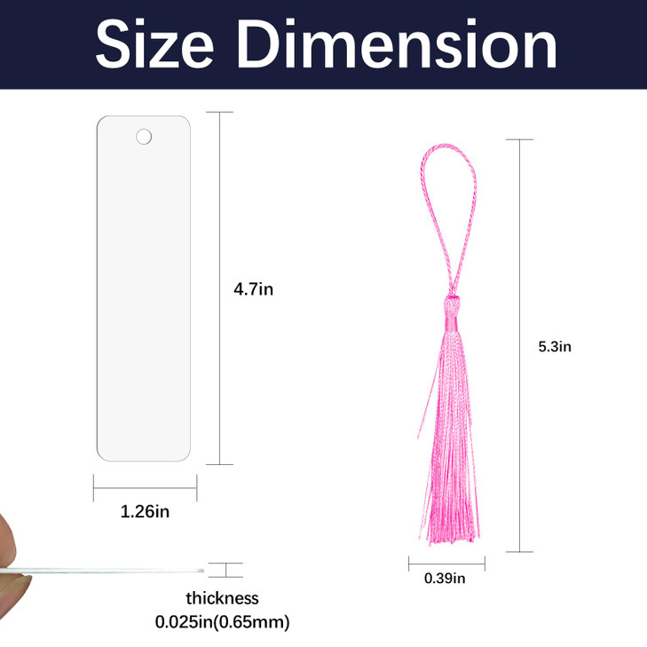 LIZOIDZSM 45 Pcs sublimation bookmarks?sublimation bookmark blank Aluminum Metal Bookmarks Bulk DIY Bookmarks with Hole and Colorful Tassels for Craf
