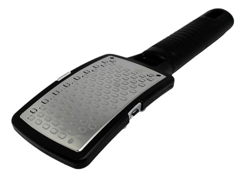 CALA Silky Glide Pro Callus Remover Foot File (Black), Stainless Steel Micro-File with Wide Surface for Wet or Dry Skin, Soft Grip Handle for Comfort