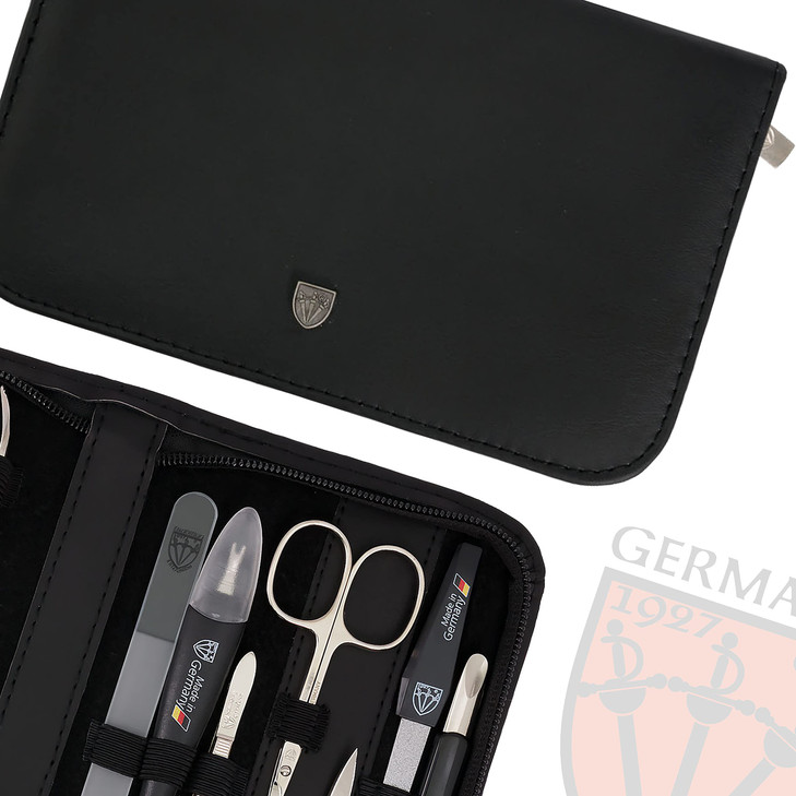 3 Swords Germany  Manicure Pedicure kit Set with Genuine Leather case - Made in Solingen/Germany