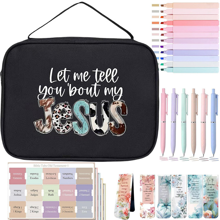 Bible Covers for Women& Girls, Durable Bible Cover Case for Women with Handles, All-in-One Bible Journaling Kit, Perfect Bible Study Kit and Bibles S