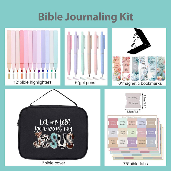 Bible Covers for Women& Girls, Durable Bible Cover Case for Women with Handles, All-in-One Bible Journaling Kit, Perfect Bible Study Kit and Bibles S