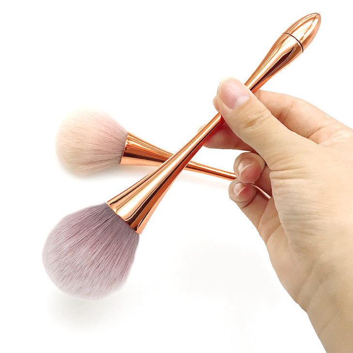 SILPECWEE 2 Pcs Nail Brushes For Cleaning Dust, Makeup, Blush, Dip Powder Brush, Acrylic Nail Art Brush Set Nail Polish Brush Cleaner Tools Manicure