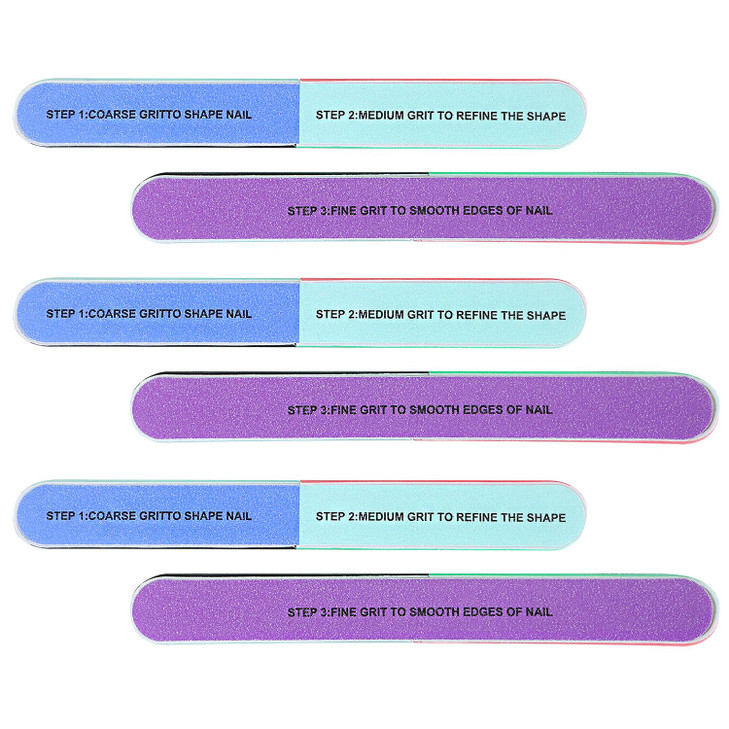 Mudder Multi Side Nail File and Buffers Nail Sanding Block Professional Filer Board and Shiners Cosmetic Manicure Suit for Home Salon, 7 Ways (6Pack)