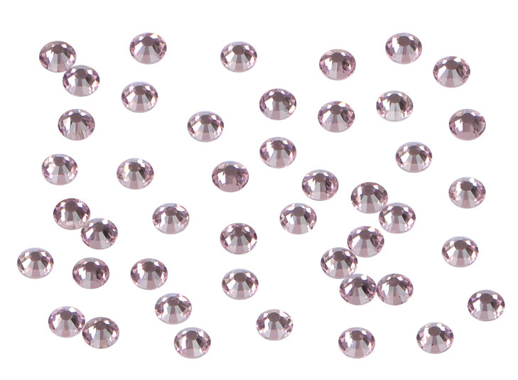 1440PCS Art Nail Rhinestones Non Hotfix Glue Fix Round Crystals Glass Flatback for DIY Jewelry Making with one Picking Pen (ss20 1440pcs, Lt. Rose)