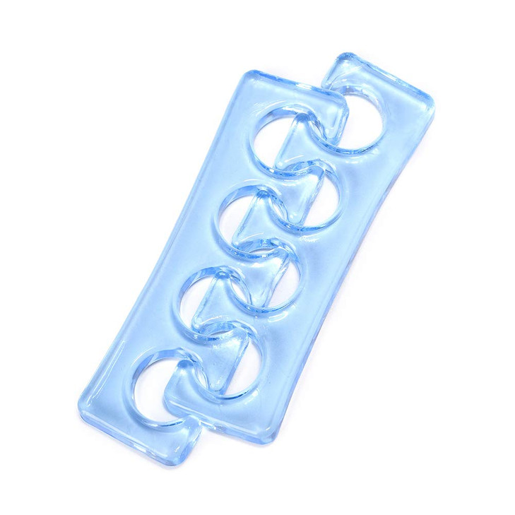 Toe Separators Flexible Soft Silicone Finger Toe Spacers for Nail Polish Pedicure Tools (Blue)