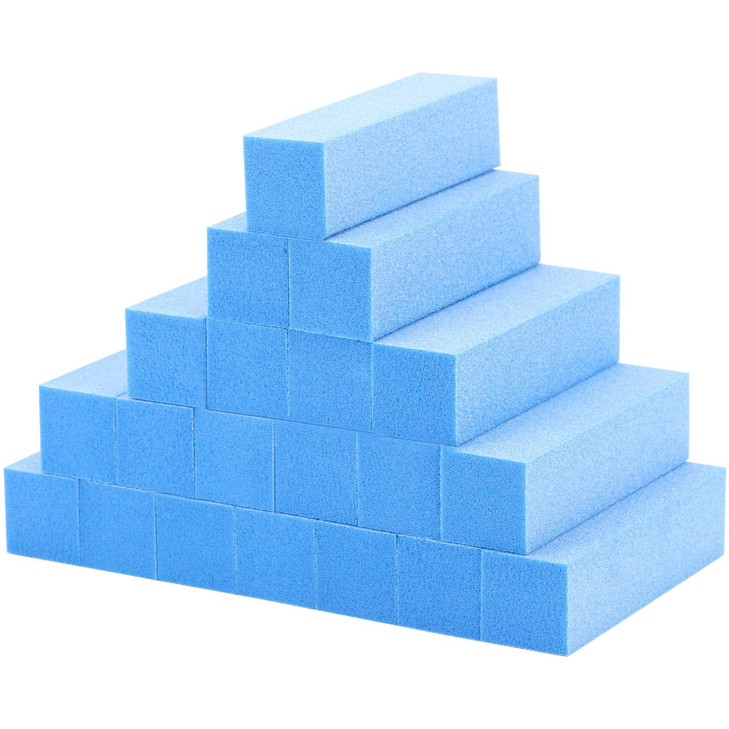 20 Pack Nail Buffers Blocks Sanding Buffing Nail Files Pedicure Manicure Tool 60/100 Grit (Blue)