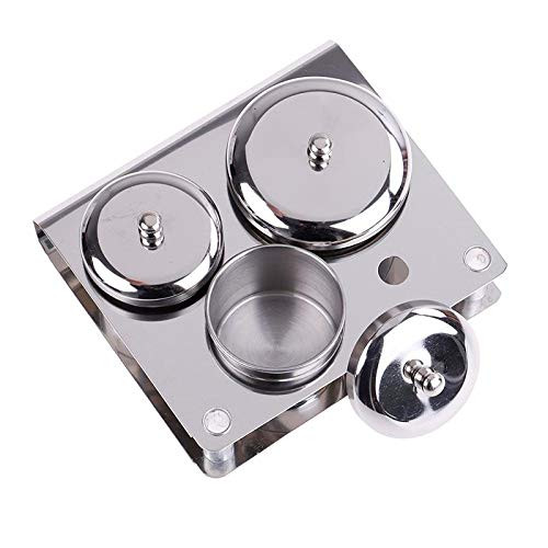PIAOPIAONIU 3 Pieces Nail Art Equipment Cup Bowls Stainless Steel Acrylic Liquid Powder Cup Stainless Steel Nail Powder Holder Container with Lids fo