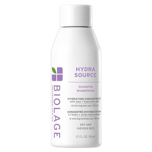 Biolage Hydra Source Shampoo - Softens, Moisturizes & Adds Shine, For Dry Hair, Infused with Micro-Filtered Aloe Vera & Fermented Hyaluronic Acid, Ve