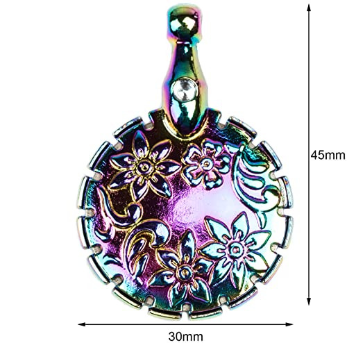 AXEN 2PCS Yarn Cutter Pendants, Antique Metal Thread Cutter Round Shape Cutter Tools for Sewing, Vintage Dazzle Metal