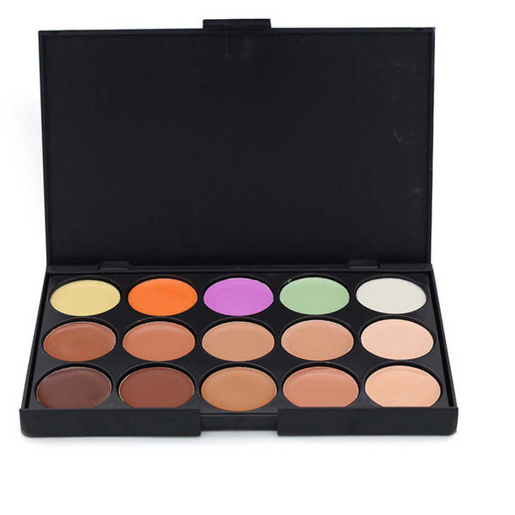 15 Colors Cream Contour Face Concealer Palette, FantasyDay Long Lasting Full Hydrating Coverage Conceals Corrects Foundation Camouflage Makeup Gift S