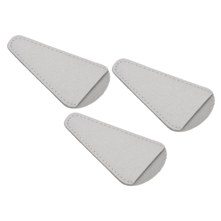 PATIKIL 2.9"x1.5" PU Leather Scissors Sheath, 3 Pack Scissors Cover Protector Portable Collect Bags for Eyebrow Trimming Beauty Tool Protection, Silv