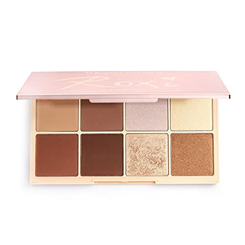 Makeup Revolution X Roxxsaurus Highlighter & Contour Palette, Sculpt, Define & Illuminating Makeup Palette, 8 Shades, Vegan & Cruelty Free, 8 x 0.052