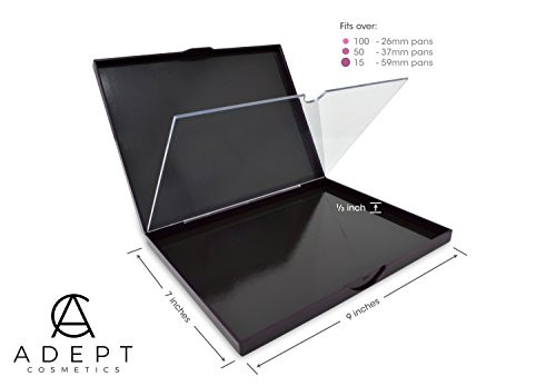 The Adept Palette in Singularity Black - Double Sided Magnetic Empty Palette with Divider, Holds Over 100 Single Round Standard Sized Eyeshadow Pans,