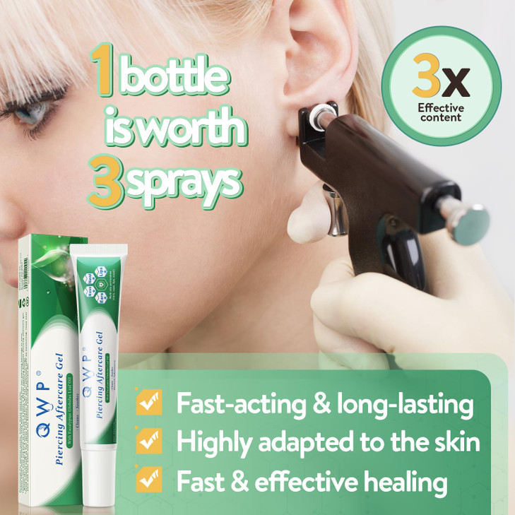 AUOOR Piercing Aftercare, Gently Soothe Piercing Cleaner, Piercing Bump Treatment, Professional Keloid Treatment, Natural piercing aftercare gel for