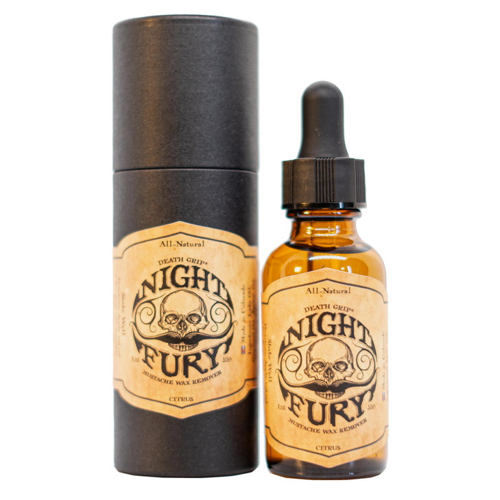 THE VINTAGE GROOMING CO. Mustache Wax Remover Night Fury Oil by Death Grip - Get Wax Out Of Your Handlebar Moustache Or Beard | Mustache Cleaner Kit