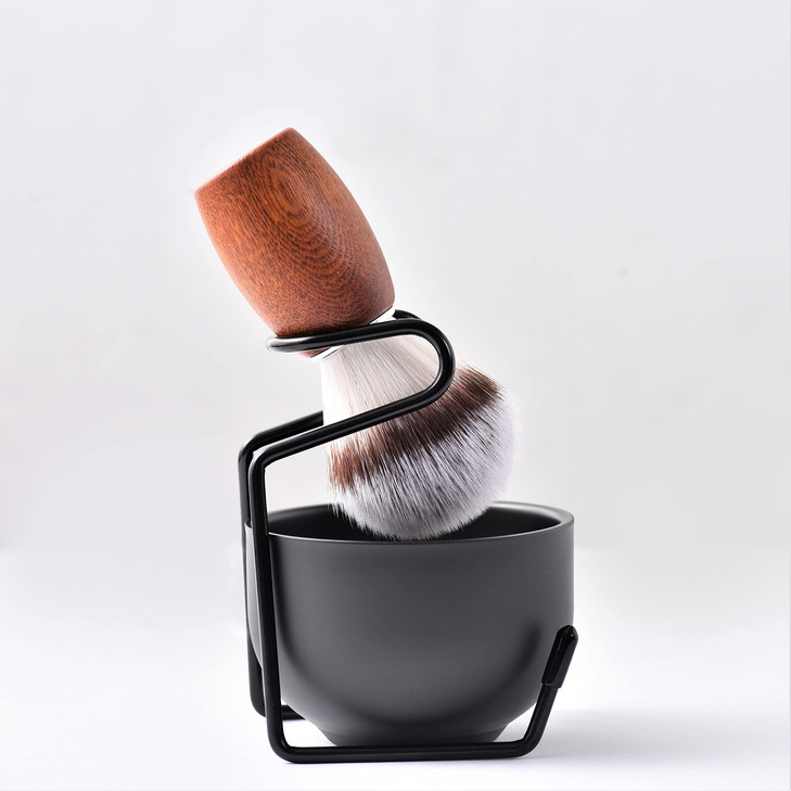 Shaving Brush Set for Men, 3pcs Shaving Set Includes Shaving Brush Shaving Bowl and Brush Stand