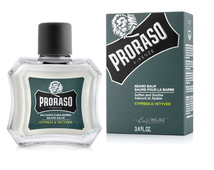 Proraso Cypress and Vetyver Beard Balm - Moisturizing Bergamot & Vetiver Condition Beards & Soften New Beard Growth - Leave In Facial Hair Conditione