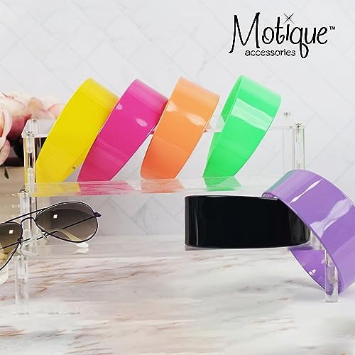 Motique Accessories Navy 2 Inch Hard Plastic Headband with Teeth Women and Girls wide Hair band