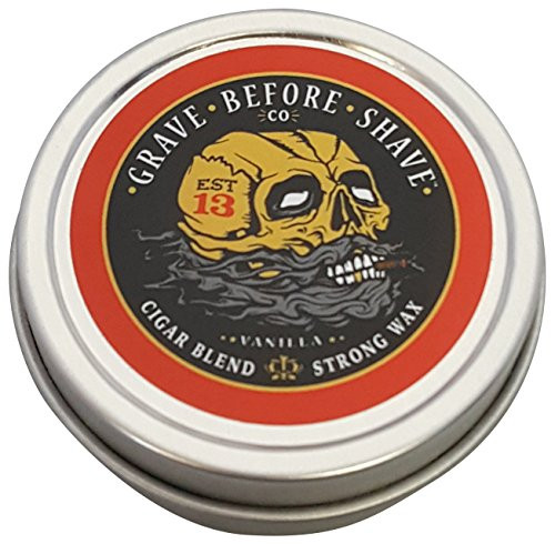 Grave Before Shave Fisticuffs Cigar Blend Strong Hold Mustache Wax 1 OZ. Tin