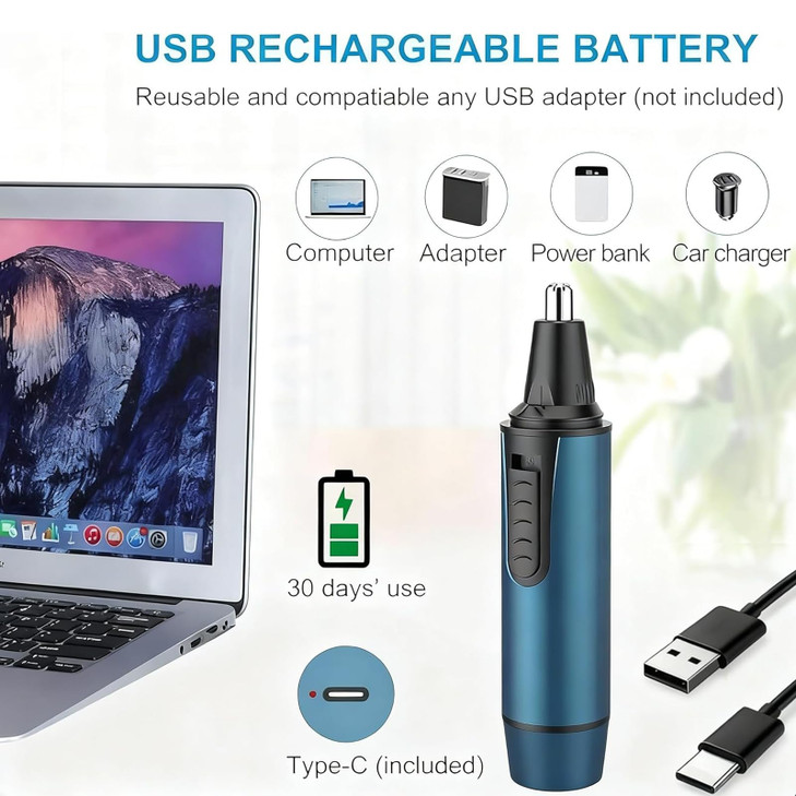 AREYZIN Nose Hair Trimmer for Men,2025 Professional 3 in 1 Painless Rechargeable Ear and Nose Trimmer,IPX7 Waterproof Eyebrow Facial Hair Trimmer Bod