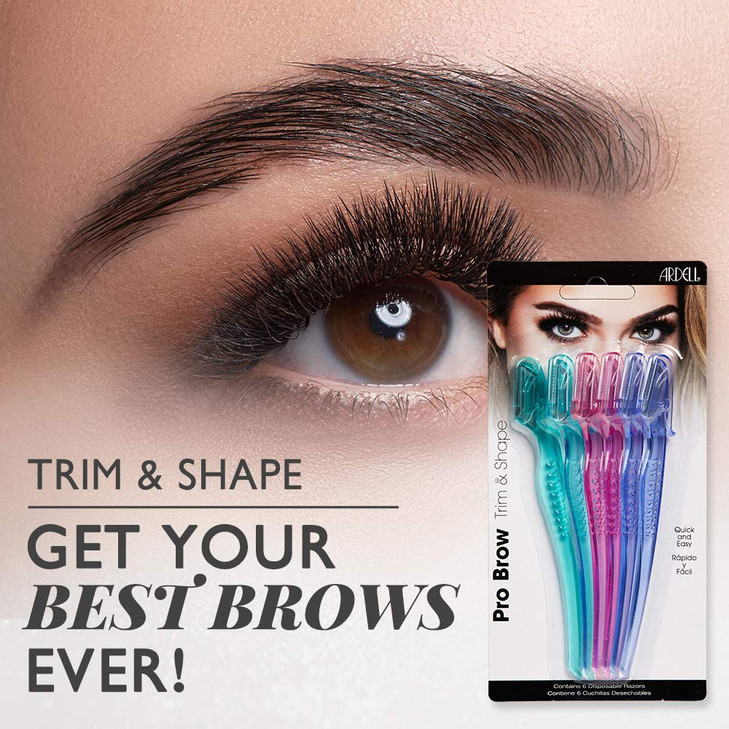 Ardell Pro Brow for Trim & Shape  Eyebrow Razor, Trimmer, and Shaper with Cover, Face Razor for Women, Dermaplane Razor, 1 Pack