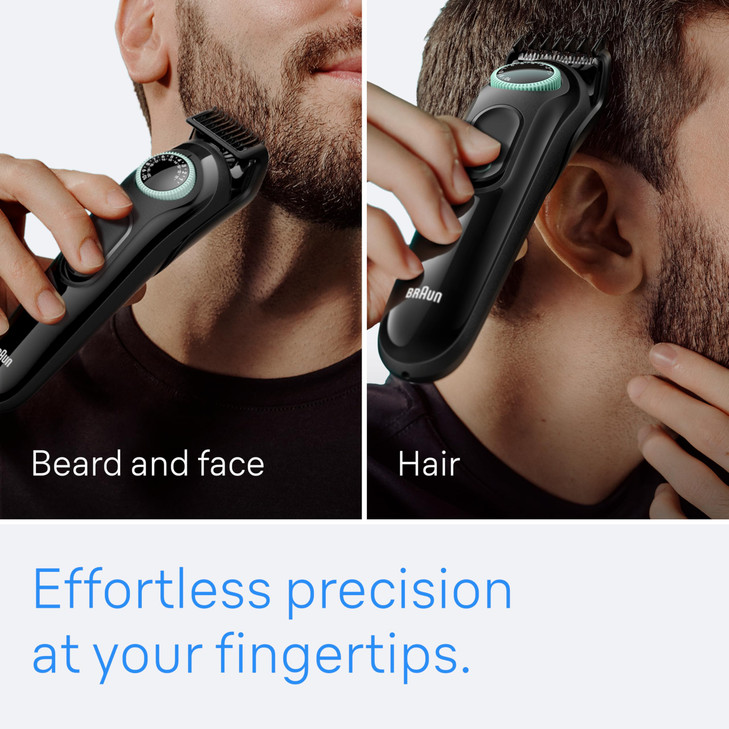 Braun All-in-One Style Kit Series 3 3470, 8-in-1 Trimmer for Men with BeardTrimmer, Ear & NoseTrimmer, Hair Clippers & More, Ultra-Sharp Blade, 40 Le