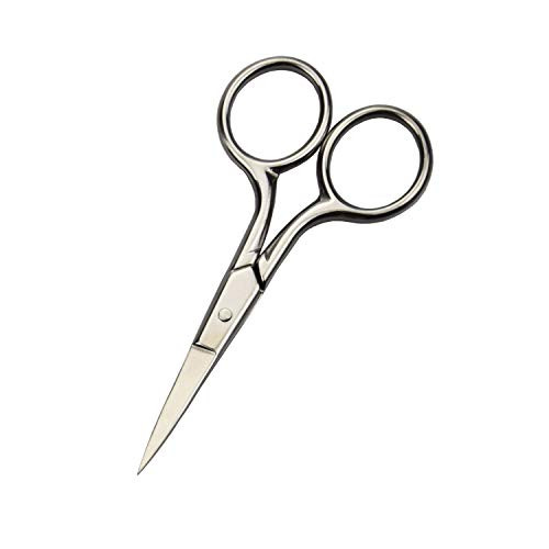Motanar Professional Grooming Scissors for Personal Care Facial Hair Removal and Ear Nose Eyebrow Trimming Stainless Steel Fine Straight Tip Scissors