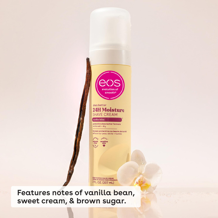 eos Shea Better Shave Cream- Vanilla Bliss, Shea Butter, Aloe Vera, Moisturizing, Shaving Cream for Women, eos Shave Cream, 7 fl oz, 2-Pack