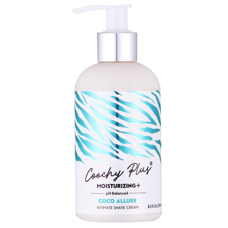 Coochy Plus Intimate Shaving Cream COCO ALLURE For Pubic, Bikini Line, Armpit and more - Rash-Free With Patent-Pending MOISTURIZING+ Formula  Preven