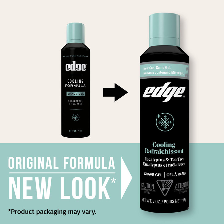 Edge Shave Gel for Men, Cooling Eucalyptus & Tea Tree, 7oz (3 Pack) - Shaving Gel For Men That Moisturizes, Protects and Soothes To Help Reduce Skin