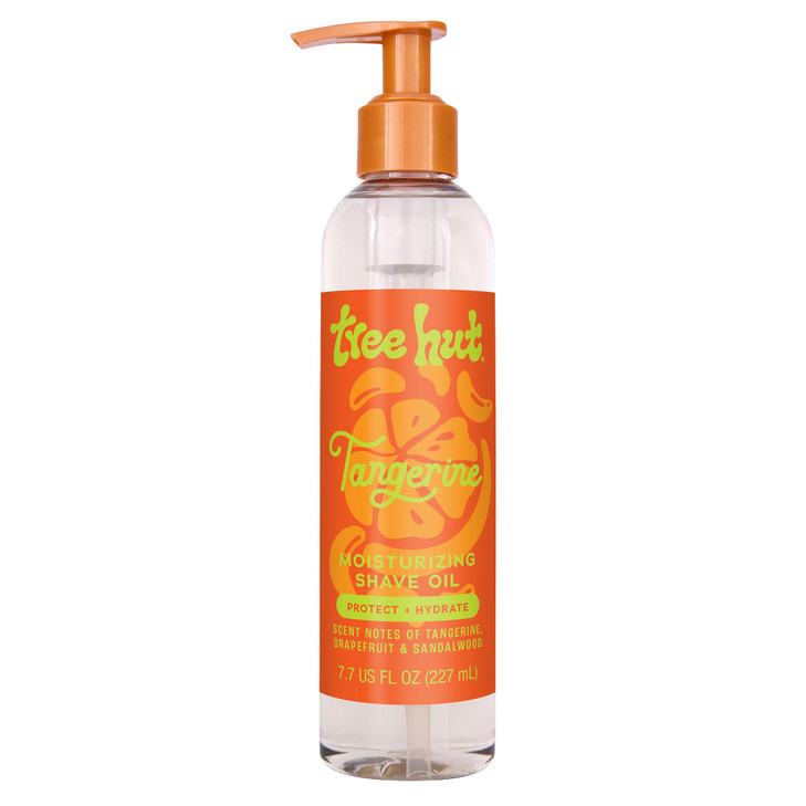 Tree Hut Tangerine Moisturizing Shave Oil, Gel-to-Oil Formula, Ultra Hydrating Barrier for a Close, Smooth Shave, For All Skin Types, 7.7 fl oz