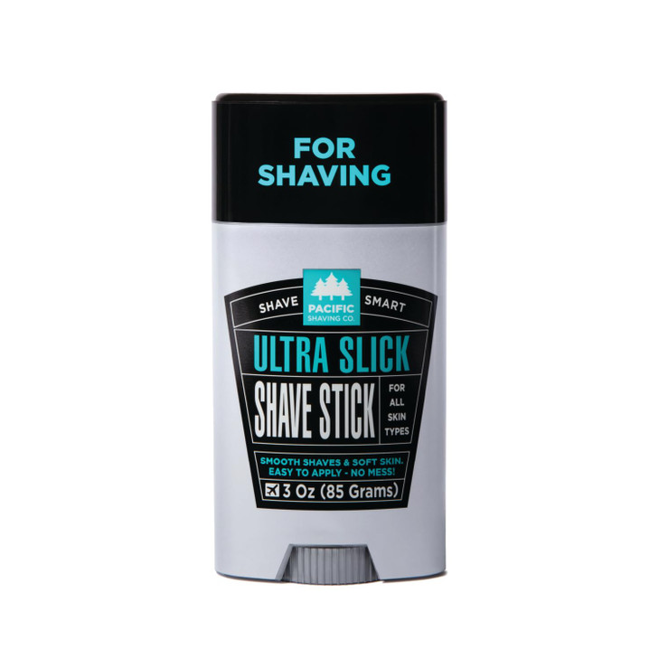 Pacific Shaving Company Ultra Slick Shave Stick - No Mess Body Shaving Stick with Moisturizing Coconut Oil - Travel-Friendly, Good for All Skin Types