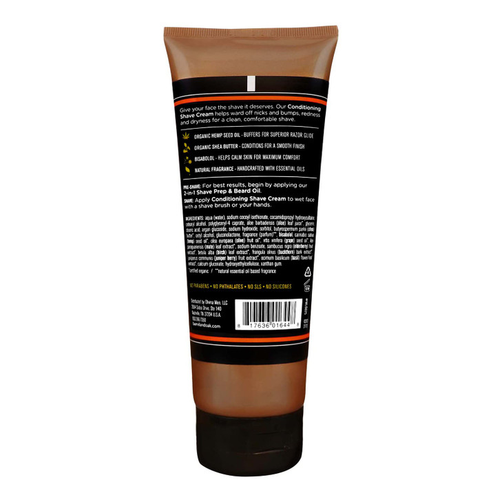 Barrel and Oak - Conditioning Shave Cream, Men's Shaving Cream, Moisturizing Shave Cream, Caffeine & Antioxidant-Rich, Helps Prevent Nicks, Bumps, Re