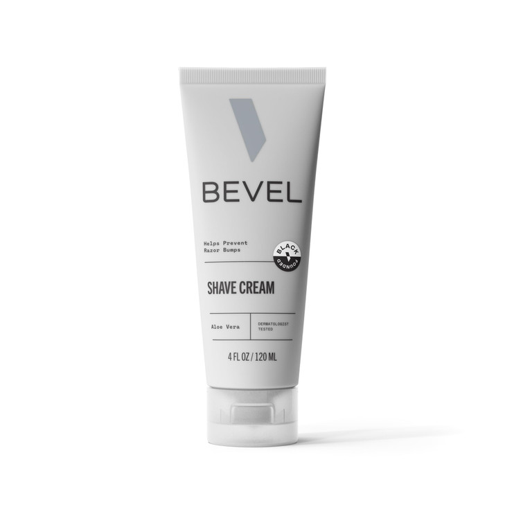 Bevel Shaving Cream for Men, Moisturizing Shave Cream with Aloe Vera and Vitamin E to Soothe Skin and Prevent Razor Bumps, 4 Fl Oz (Packaging May Var