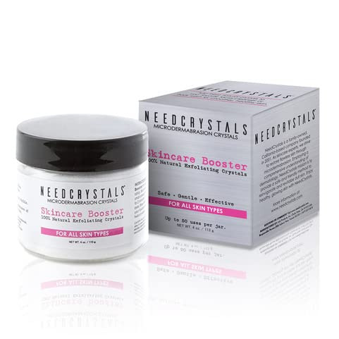 NeedCrystals Microdermabrasion Crystals DIY Facial Scrub. Natural Face Exfoliator for Dull or Dry Skin Improves Scars, Blackheads, Pore Size, Wrinkle