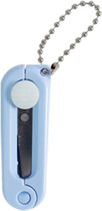 Blue Folding Scissors Safe Portable Travel Scissors Foldable Telescopic Cutter Pocket?Be used for Scrapbooking, Crafting, Sewing,Cutting Tools, Craft