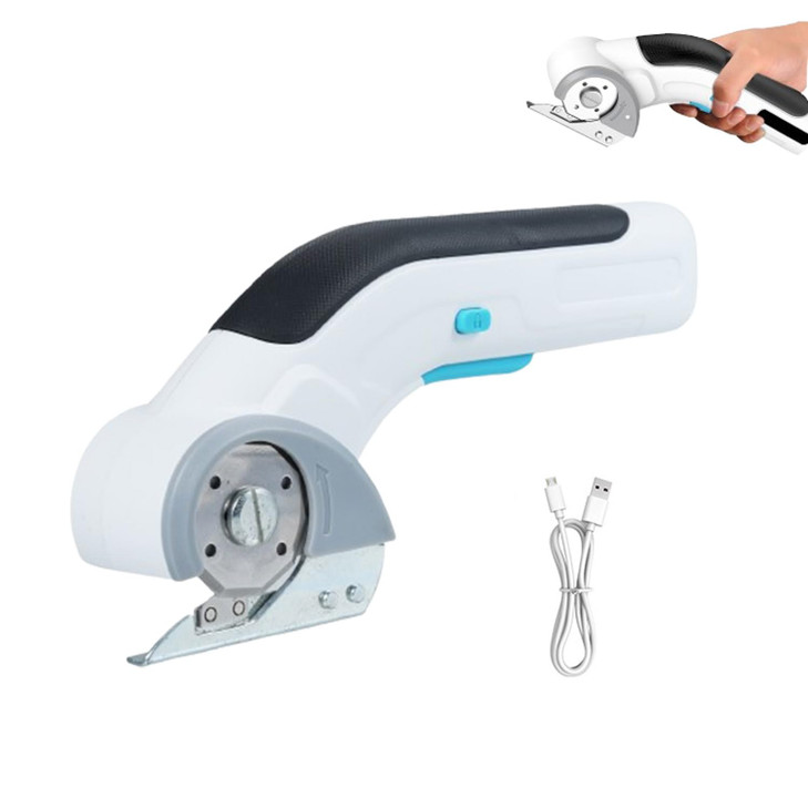 Geevorks 3.6V Cordless Electric Scissors, Rechargeable Tailoring Scissors, Leather Fabric Cutting Machine, Cloth Box Cardboard Cutter Carpet PVC Leat