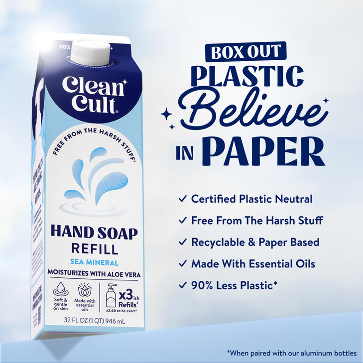 Cleancult - Liquid Hand Soap Refills - Sea Minerals - Gentle On Sensitive Skin