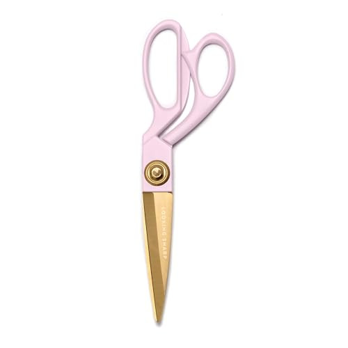 DesignWorks Ink Multipurpose Scissors with Painted Enamel Handles and Gold Stainless Steel Blades - The Good Scissors, 7.55-Inches, Lilac