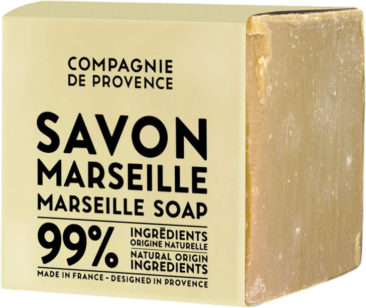 La Compagnie de Provence Savon Marseille Palm Soap Cube, 400 grams, Made in France