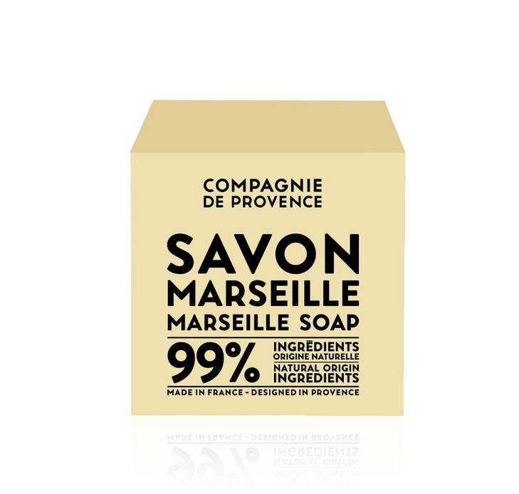 La Compagnie de Provence Savon Marseille Palm Soap Cube, 400 grams, Made in France
