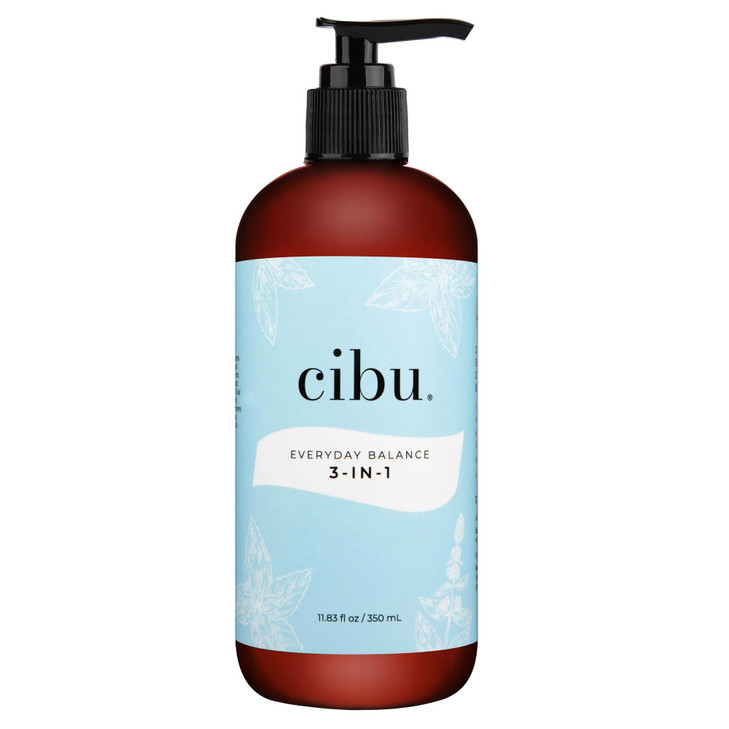 CIBU Shampoo, Conditioner & Body Wash 30021, 11.83 fl oz (350 ml), Sulfate-Free, Fresh Scent, For All Skin & Hair Types, Men/Women Hair, Body, Face &
