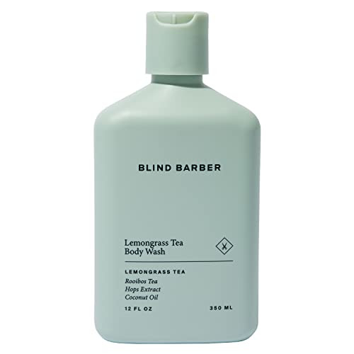 Blind Barber Lemongrass Tea Body Wash for Men - Sulfate-Free Body Soap with Lemongrass Scent - Leaves Skin Clean & Hydrated - Paraben-Free & Cruelty-