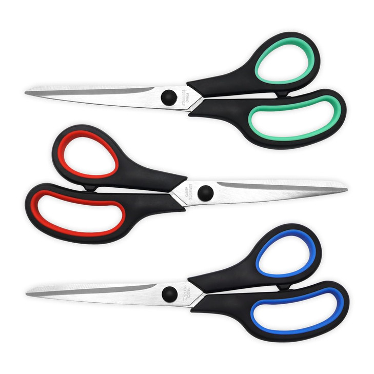 Vitoler Scissors All Purpose Heavy Duty,8.5" Kitchen Scissor for Office Home School Craft Sewing Fabric Supplies, High/Middle School Student Teacher,