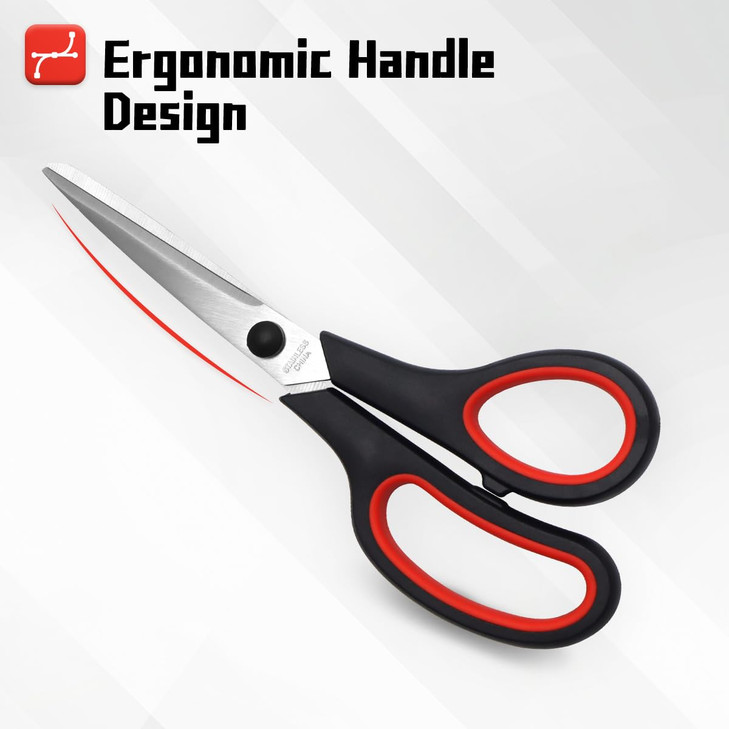 Vitoler Scissors All Purpose Heavy Duty,8.5" Kitchen Scissor for Office Home School Craft Sewing Fabric Supplies, High/Middle School Student Teacher,