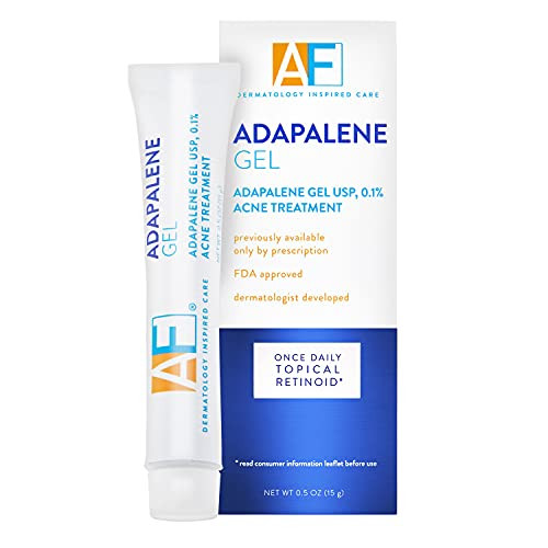 Acne Free Adapalene Gel 0.1%, Once-Daily Topical Retinoid Acne Treatment, Dermatologist Developed, Unclogs Pores and Clears Acne, Prevents and Improv