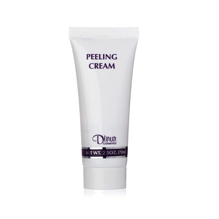 Dinur Cosmetics Peeling Cream Removes Dead Cells Gentle Exfoliation for Clearer Healthier Skin 2.5 oz. 70 ml.