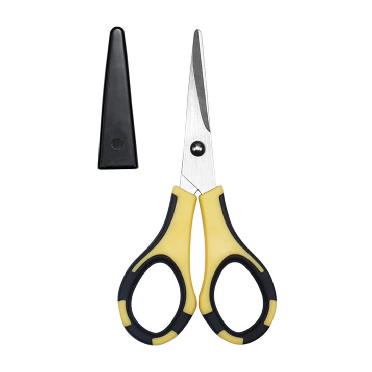 Aesosor 5" Multipurpose Scissors with Sheath, Stainless Steel Scissors Comfort Grip, Perfect for Sewing, DIY Crafts, Home, Office, School, All-purpos