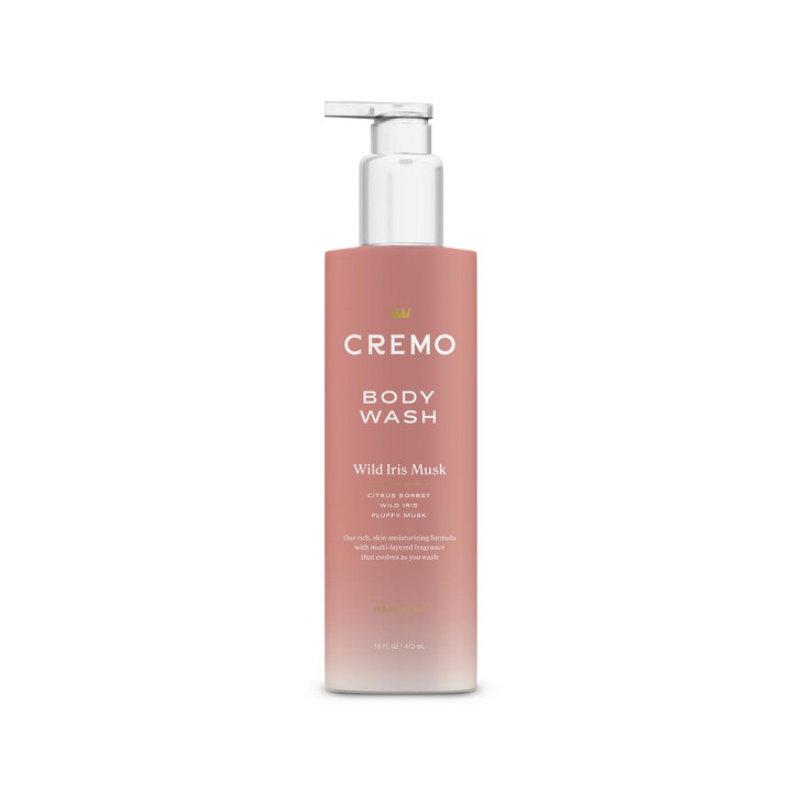 Cremo Wild Iris Musk Skin Moisturizing Body Wash for Women, Notes of Citrus Sorbet, Wild Iris, and Fluffy Musk, 16 Fl Oz